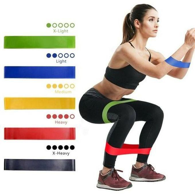 Generic Resistance Bands Fitness Exercise Bands Elastic Set 5 In 1 Yoga  Pilates Sports GYM Fitness Exercise