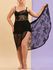 Plus Size Butterfly Floral Lace Wrap Cover Up Dress - 1x