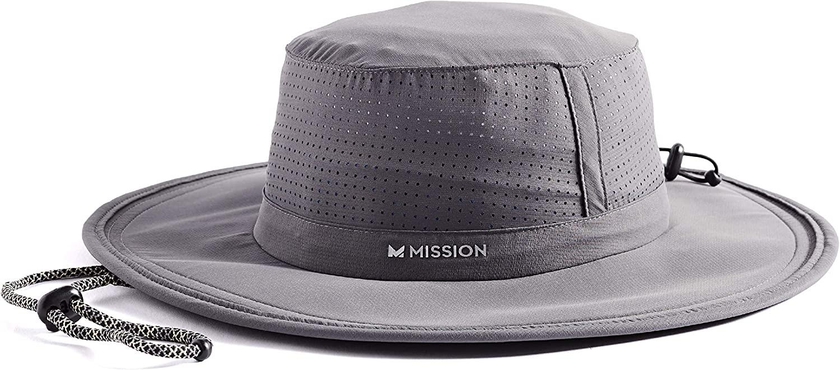 MISSION Cooling Booney Hat- UPF 50, 3” Wide Brim, Adjustable Fit, Mesh Design