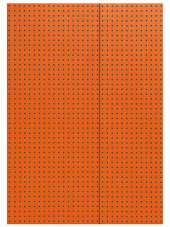 دفتر ملاحظات مقاس A4 بغلاف مزين بنقاط هندسية ودائرية الشكل برتقالي/رمادي