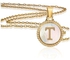 Necklace With Letter Pendant T