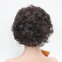 باروكة شعر مجعد قصير سميك صناعي بالكامل بدون غطاء للاستخدام اليومي للنساء ، بني