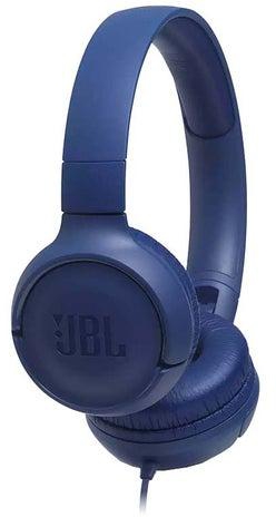 Tune 500 Wired On-Ear Headphones - Deep Pure Bass - 1 Button Remote - Lightweight - Foldable - Tangle Free Cable Blue