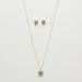 Square Shaped Earrings and Pendant Necklace Set