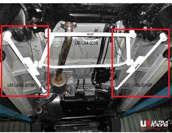 ULTRA RACING 6 Point Front Lower Bar:Honda STEPWGN (4th Gen) 2.0 '09 [LAS6-2019P]