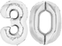 Number 30 Birthday Ballons - Silver