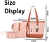 Fashion 4 In 1 Handbag Women Bag Tote Bag Ladies Purse Female Crossbody Bag Messenger Shoulder Bag