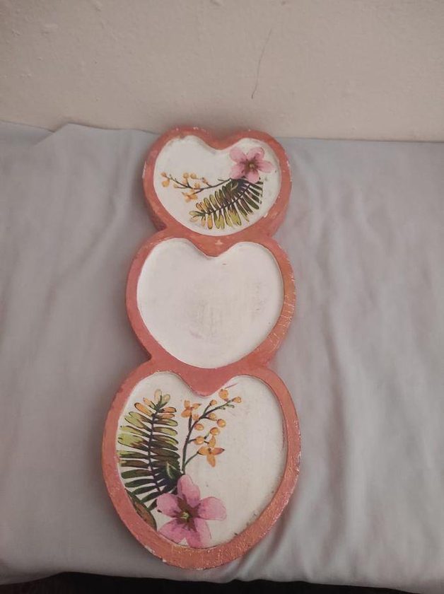 No Marks Heart-shaped Wooden Serving Plate For Nuts And Sweets