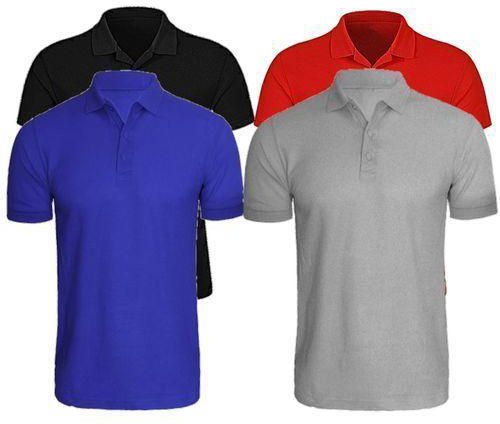 4 In 1 Quality Men's Plain Short Sleeve Polo T-Shirts