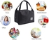 Jj-Boutique Lunch Bags For Women Insulated Lunchbox Tote Bag Food Cooler Box Adult Men (Black)