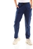 Izor Elastic Waist Straight Fit Pants - Navy Blue