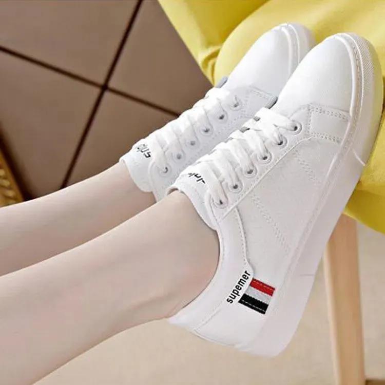 The new small white shoes women's shoes hundreds of single mesh surface breathable canvas thin sports net shoes net panel shoes