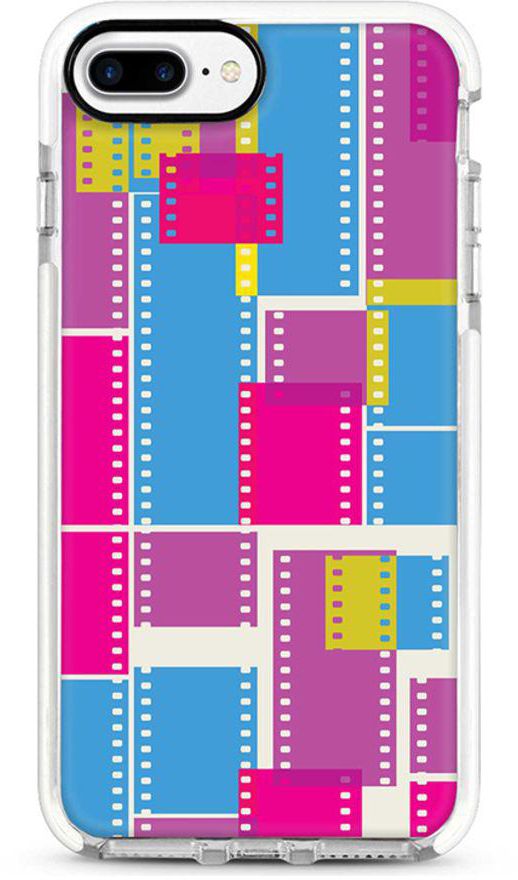 Protective Case Cover For Apple iPhone 8 Plus Film Strips Full Print
