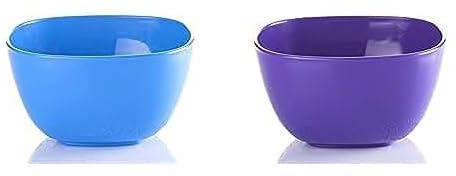 M-design eden plastic soup bowl (16cm) - microwave, dishwasher, food safe & bpa free 2Pcs (Blue, Purple)