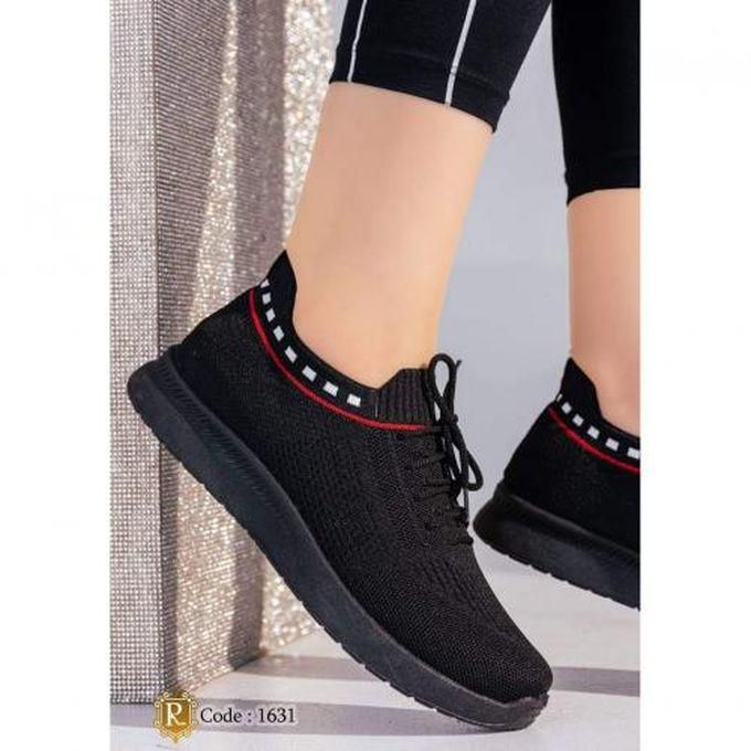Women Sock Sneakers - Black