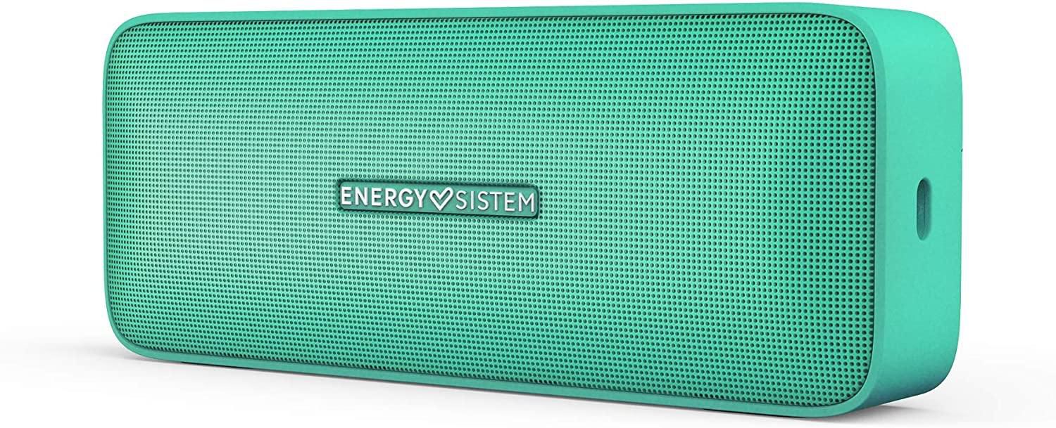 Energy Sistem Music Box 2+ Mint Portable Wireless Speaker MicroSD MP3 Player, FM Radio, Bluetooth 5.0, TWS, 6W, Audio in, Hands free, Green Mint