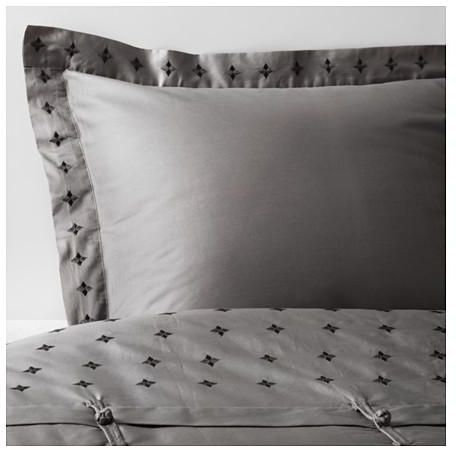 VINRANKAQuilt cover and pillowcase, grey