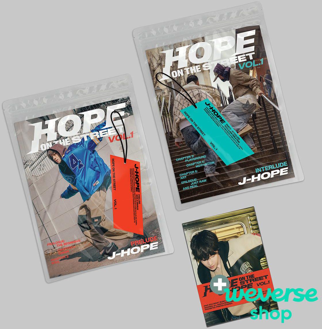 j-hope (BTS) - HOPE ON THE STREET VOL.1 (FULL SET (Standard ver. + Weverse Albums ver.)) + Weverse Shop P.O.B [PRE-ORDER]