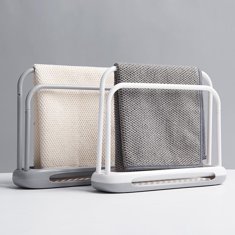 Mconcept-emall Double Rail Dishcloth Hanging Rack (Grey -  White)