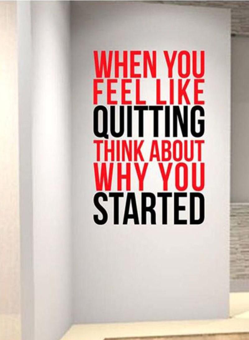 Spoil Your Wall Gym Quote Design Wall Decal Red/Black 60x90cm