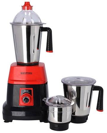 3 In 1 Mixer Grinder With Stainless Steel Blades & Unbreakable Lids 3 kg 550 W KNB6192 Red