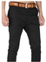 Generic Soft Khaki Men's Trouser Stretch Slim Fit Casual- Black