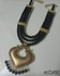 Women's Multi-Role Black Pearl Necklace, Heart Pendant