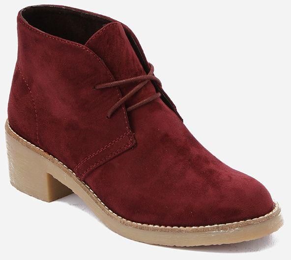 Joy & Roy Suede Ankle Boot - Burgundy