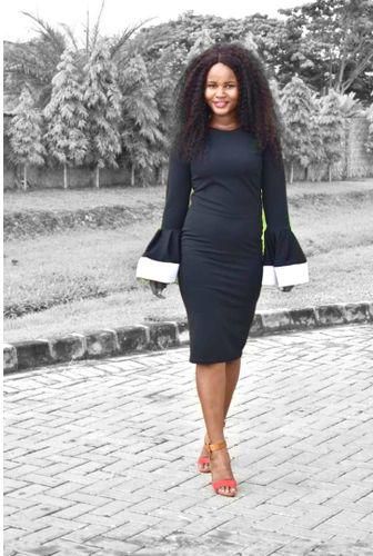 WittyMay Apparels Classy Dress Black