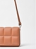 Quilted Pattern Crossbody Bag Brown
