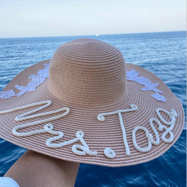 ‘Mrs’ Customized Beach Hat