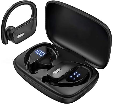 LinJie Wireless Earbuds سمعات بلوتوث Bluetooth Headphones 48H Play Back Earphones in Ear Waterproof with Microphone LED Display for Sports Running Workout