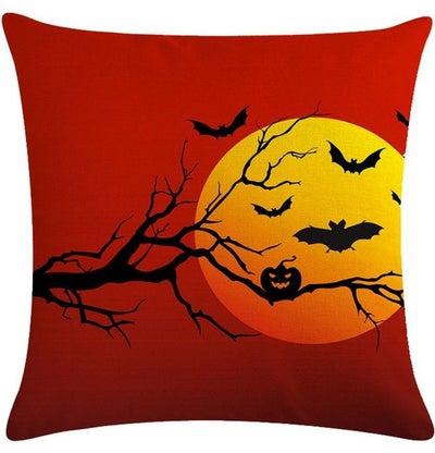 Halloween Themed Cushion Cover Red/Black/Yellow