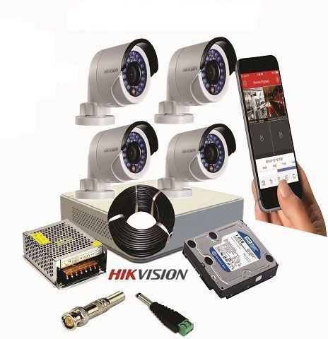 Hikvision 4 camera pack CCTV Kit,1 TB hard disk