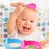 مجموعة شوك وملاعق للاطفال، 4 قطع من ادوات طعام سيليكون سهلة الامساك، ادوات مائدة للاطفال الرضع والاطفال الصغار للتدريب الاول على الفطام، 6-12 شهر