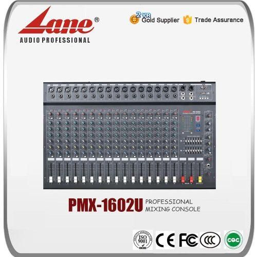 Lane Pmx-1602Du Stereo Powered Mixer With Bluetooth - Black