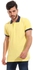 Ted Marchel Bi-Tone Pique Polo Shirt - Yellow & Navy Blue