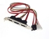 PC DIY SATA to ESATA and 4Pin IDE Molex Power PCI Bracket Slot Cable Full-Height Profile for External Hard Drive