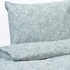 TRÄDKRASSULA Duvet cover and 2 pillowcases, white/blue, 240x220/50x80 cm - IKEA