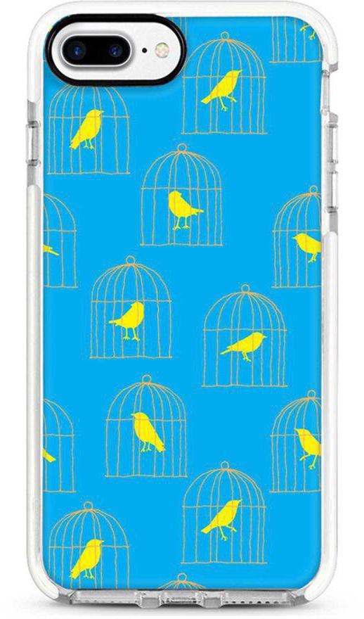 Protective Case Cover For Apple iPhone 8 Plus Caged Birdy Full Print