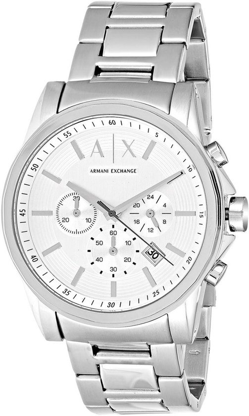 Armani Exchange Men's Gray Dial Stainless Steel Band Chronograph Watch - AX2058