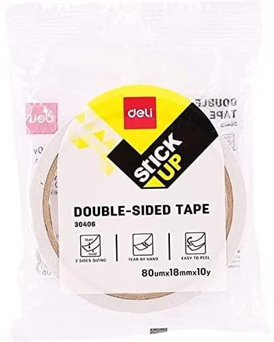 Deli double side stick up tape 30406 - 18 mm