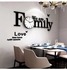 We are Family Acrylic Wall Clock Decoration for Living Room Bedroom Office Black