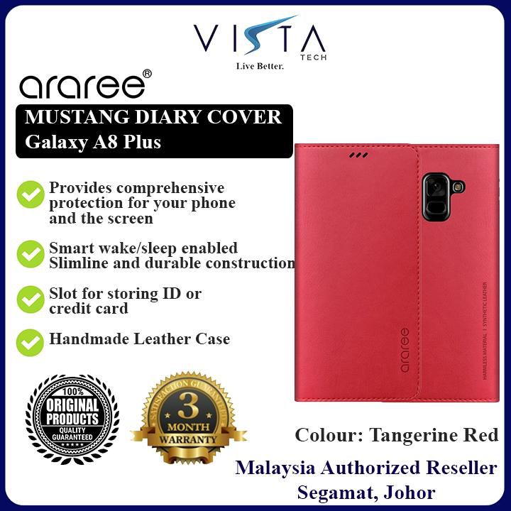 Araree Samsung Galaxy A8 Plus Mustang Diary Cover (Red)