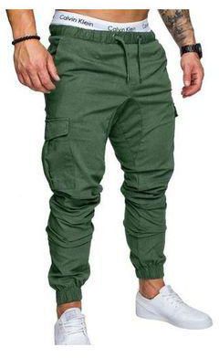 Fashion Men's Cargo Pants-maroon