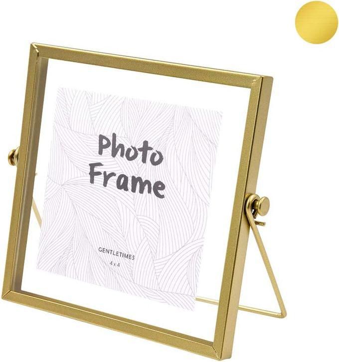 Glass & Metal Picture Frame Collection Metal Geometric Picture Frame With Size 4 X 4
