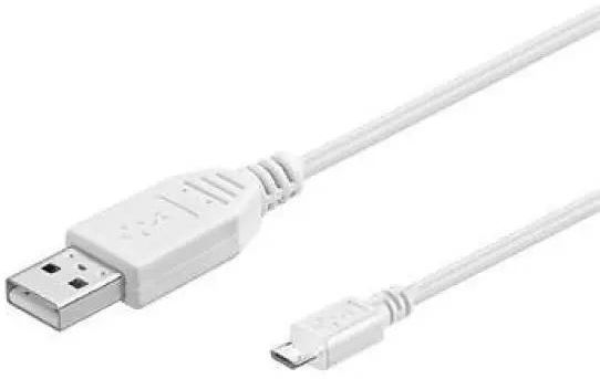 PremiumCord Micro USB 2.0 cable, AB 2m, white | Gear-up.me