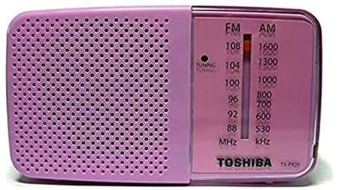 Toshiba Tx-Pr20 Portable Pocket Am Fm Radio - Pink