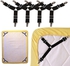 Gdeal 4pcs Bed Sheet Holder Straps and Triangle Mattress Sheet Clips