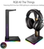 ASUS ROG Throne Qi Gaming Headset Stand - Wireless Charging | 2 USB Ports & Aux Input | Arc Design for Stable & Secure Storage | Built-In DAC & Amplifier for Immersive Audio | Aura Sync RGB Lighting